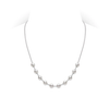 Pearls in Motion Akoya Cultured Pearl and Diamond Necklace in 18K White Gold