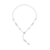 Pearls in Motion Akoya Cultured Pearl and Diamond Necklace in 18K White Gold