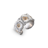 BLOSSOMS SILVER AND VERMEIL ETERNELLE RING WITH DIAMONDS