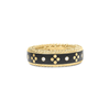 VENETIAN PRINCESS DIAMOND AND BLACK ENAMEL RING