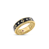 VENETIAN PRINCESS DIAMOND AND BLACK ENAMEL RING