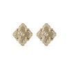 OPERA TULLE YELLOW GOLD SET BUTTON EARRINGS WITH MOTHER OF PEARL