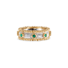 MACRI CAPRI ETERNELLE IN WHITE AND YELLOW GOLD WITH EMERALDS