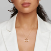 Classico Short Mini Wavy Circle Pendant Necklace 18k gold