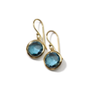 The Lollipop Shop Small Single Drop Earrings 18K GOLD IN LONDON BLUE TOPAZ