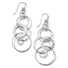 Classico Hammered Jet Set Earrings 925 silver