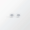 Quatreharp Stud Earrings- Sterling- Pave