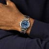 Runwell Watch- Black Mother of Pearl- Cadet Blue 