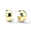 Classico Huggie Hammered Hoop Earrings 18k gold- 