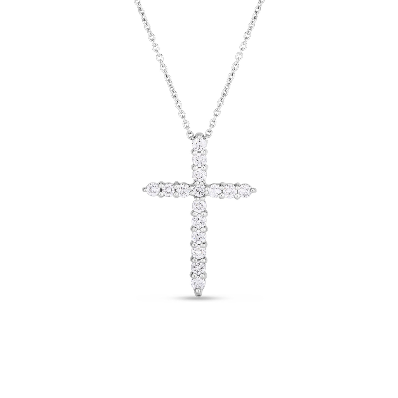 Roberto Coin Tiny Treasures Yellow Gold Diamond Cross - Pearson's Jewelry