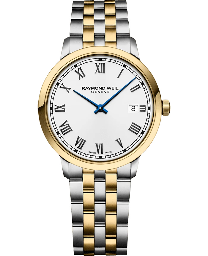 Toccata Men's Quartz Gold PVD White Dial Two-Tone Bracelet Watch
