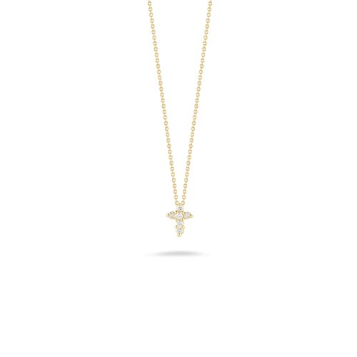 Tiny Treasures 18K Yellow Gold Diamond Baby Cross Necklace