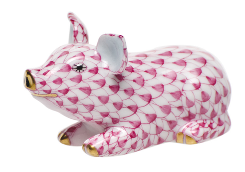 Herend Little Pig Lying - Thumbnail 2
