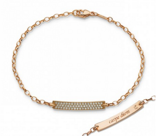 Monica Rich Kosann DIAMOND PAVE "CARPE DIEM" PETITE POESY BRACELET