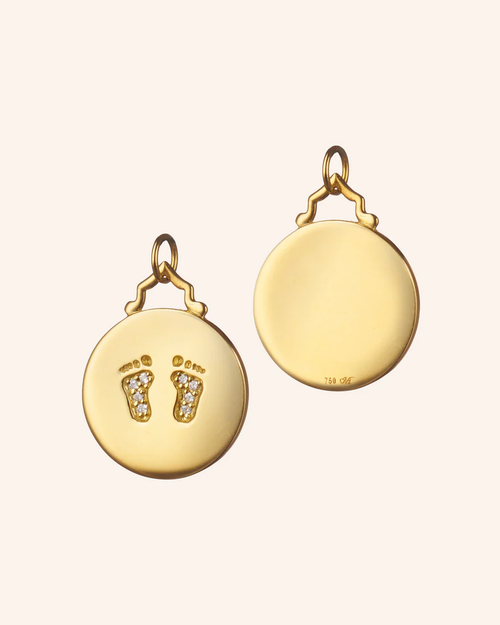 Small "Baby" charm with Diamonds in Yellow Gold