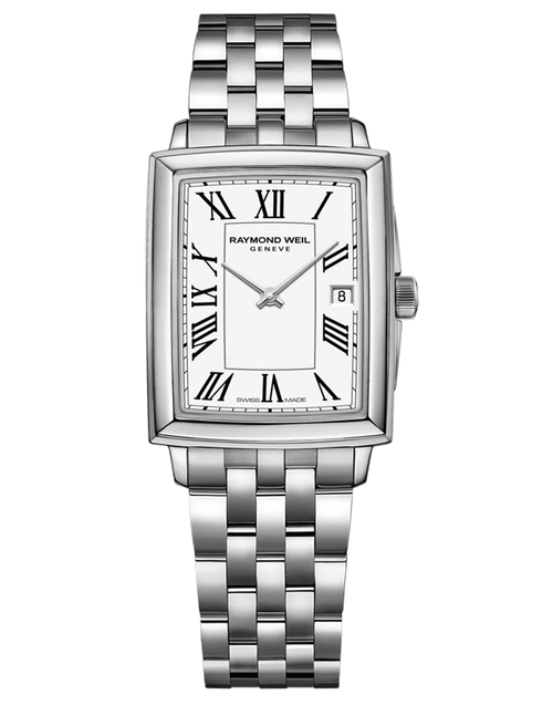 Toccata Ladies Stainless Steel Quartz Watch RAYMOND WEIL toccata 25 mm, stainless steel, white dial, black roman numeral indexes