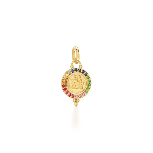 18K Rainbow Angel Pendant 