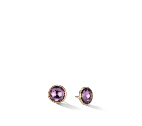 Jaipur Color Collection 18K Yellow Gold and Amethyst Large Stud