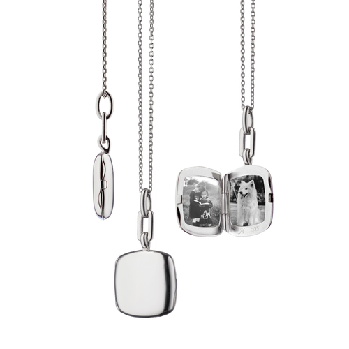 Slim " Viv" Locket Necklace Sterling Silver