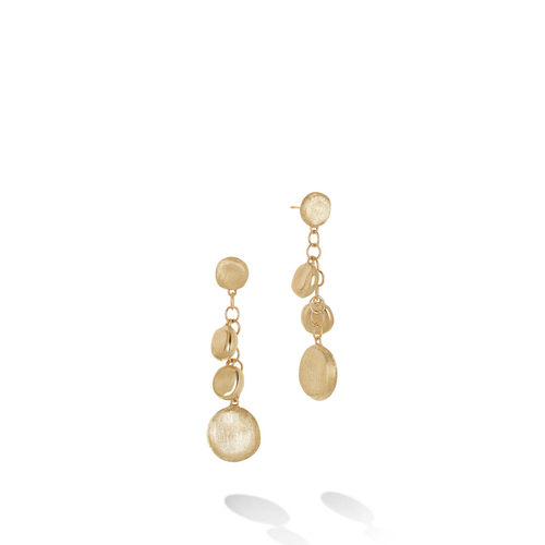 Marco Bicego® Jaipur Collection 18K Yellow Gold Engraved and Polished Charm Drop Earrings