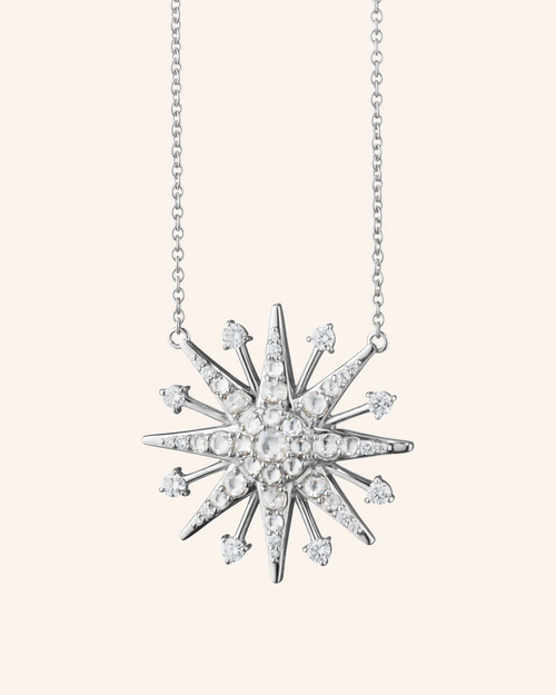 "Reach for the Stars" Star Necklace with White Sapphires