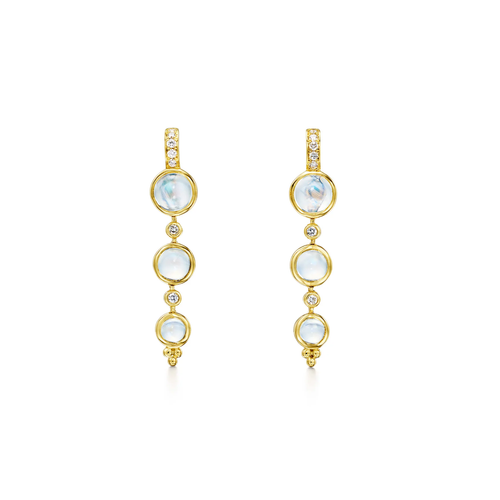 18K TRIPLE LUNAR DROP EARRINGS