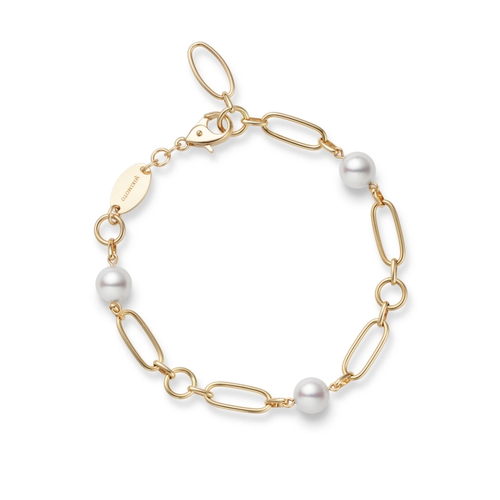 M Code M Code Akoya Cultured Pearl Bracelet in 18K Yellow Gold