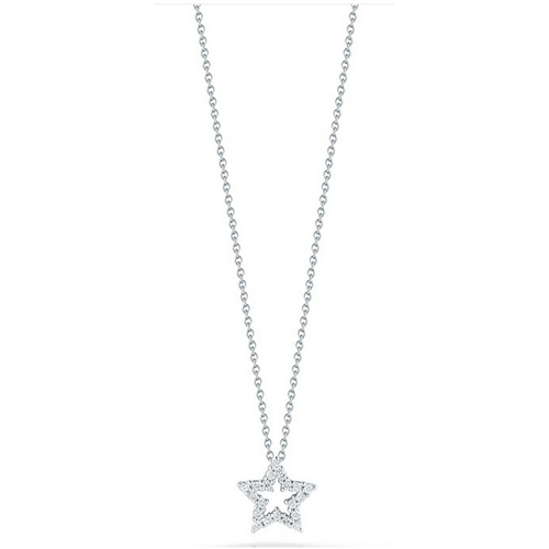 Tiny Treasures 18K White Gold Star Pendant with Diamonds