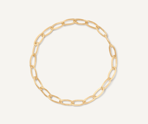 18K Jaipur Yellow Gold Oval Link Necklace