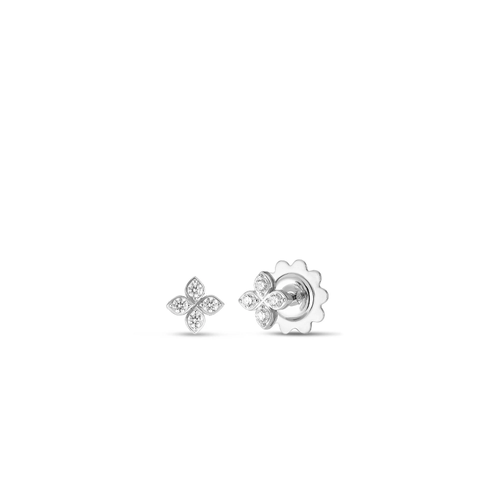 LOVE IN VERONA SMALL PAVÉ DIAMOND FLOWER STUD EARRINGS