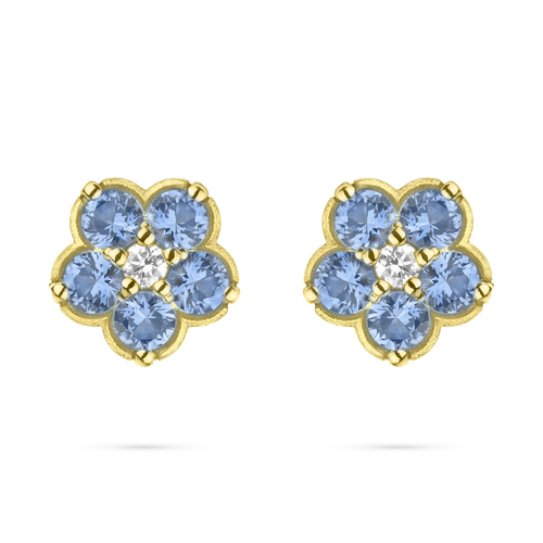 Wild Child Stud Earrings- Sapphire Small 