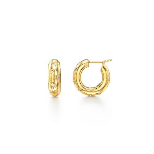 18K COSMOS HOOPS