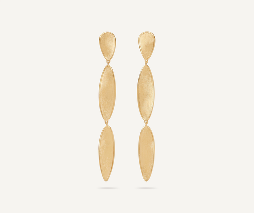 Lunaria  18K Yellow Gold Triple Drop Earrings