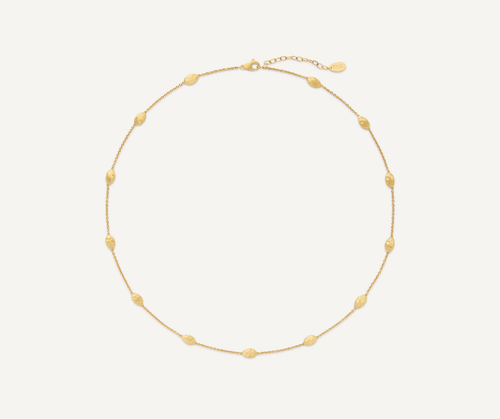 Siviglia  18K Yellow Gold Short Necklace with Small Bean
