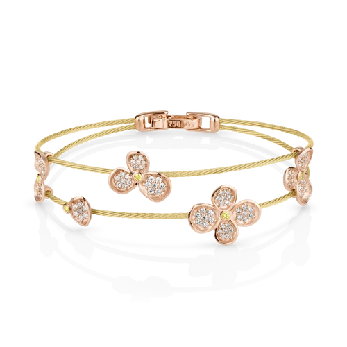 Forget Me Not Double Wire Bracelet