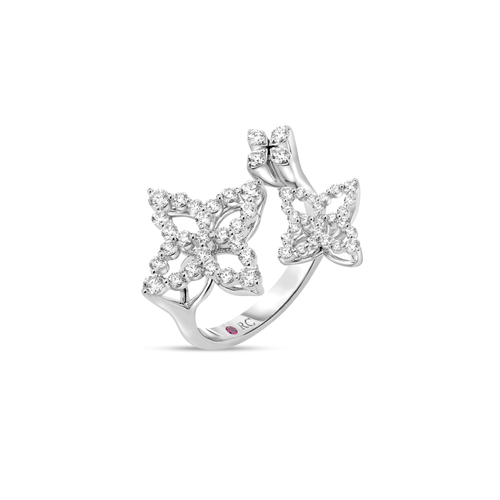 DIAMOND PRINCESS TRIPLE FLOWER RING