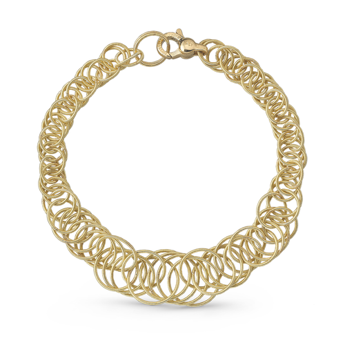 HAWAII YELLOW GOLD BRACELET WITH TINY CIRCLES