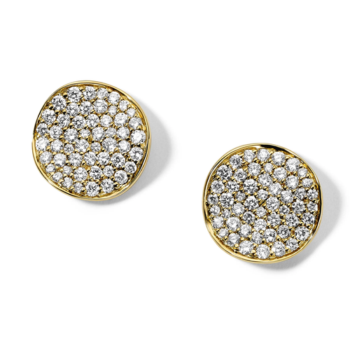 Stardust Small Flower Stud Earrings 18k gold With Diamonds