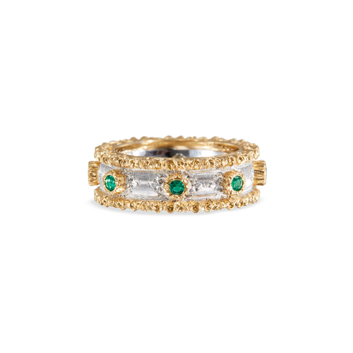 MACRI CAPRI ETERNELLE IN WHITE AND YELLOW GOLD WITH EMERALDS