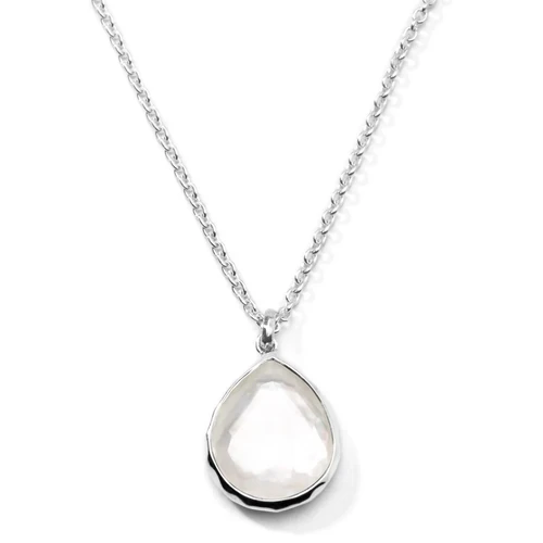 Rock Candy Teardrop Pendant Necklace 925 SILVER IN MOTHER-OF-PEARL