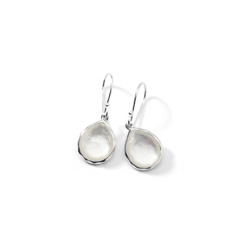 Rock Candy Mini Teardrop Earrings 925 SILVER IN MOTHER-OF-PEARL