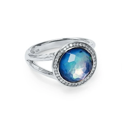 Mini Lollipop Ring (.15 ctw) 925 SILVER With Diamonds