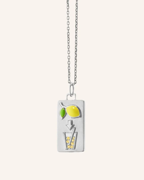 "Lemons to Lemonade" Necklace in Sterling Silver with Light Yellow Sapphires