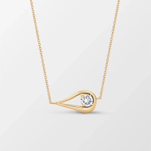 Harp Éclat Necklace- in 18K Yellow Gold