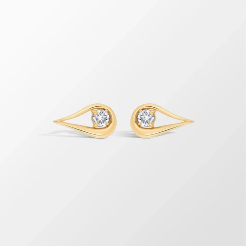 Harp Éclat Stud Earrings- 18K Yellow Gold