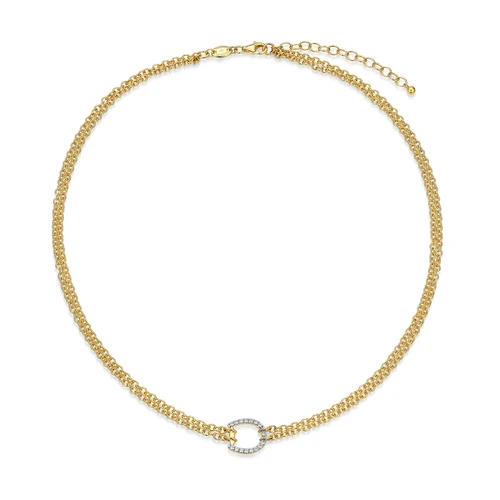 Bold Equestra Double-Chain Necklace