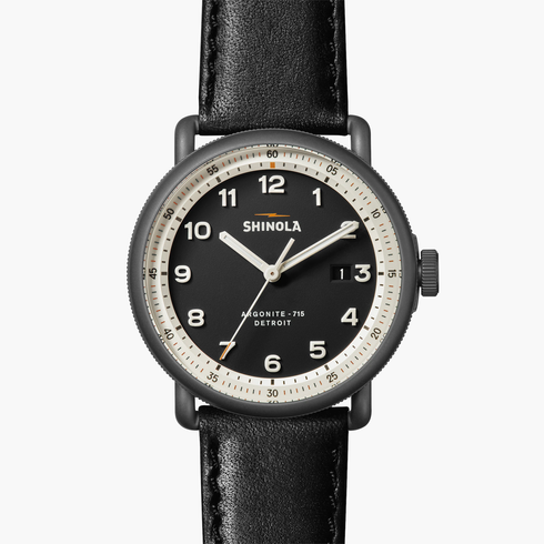 THE CANFIELD MODEL C56 43MM- Black - R & M Woodrow Jewelers
