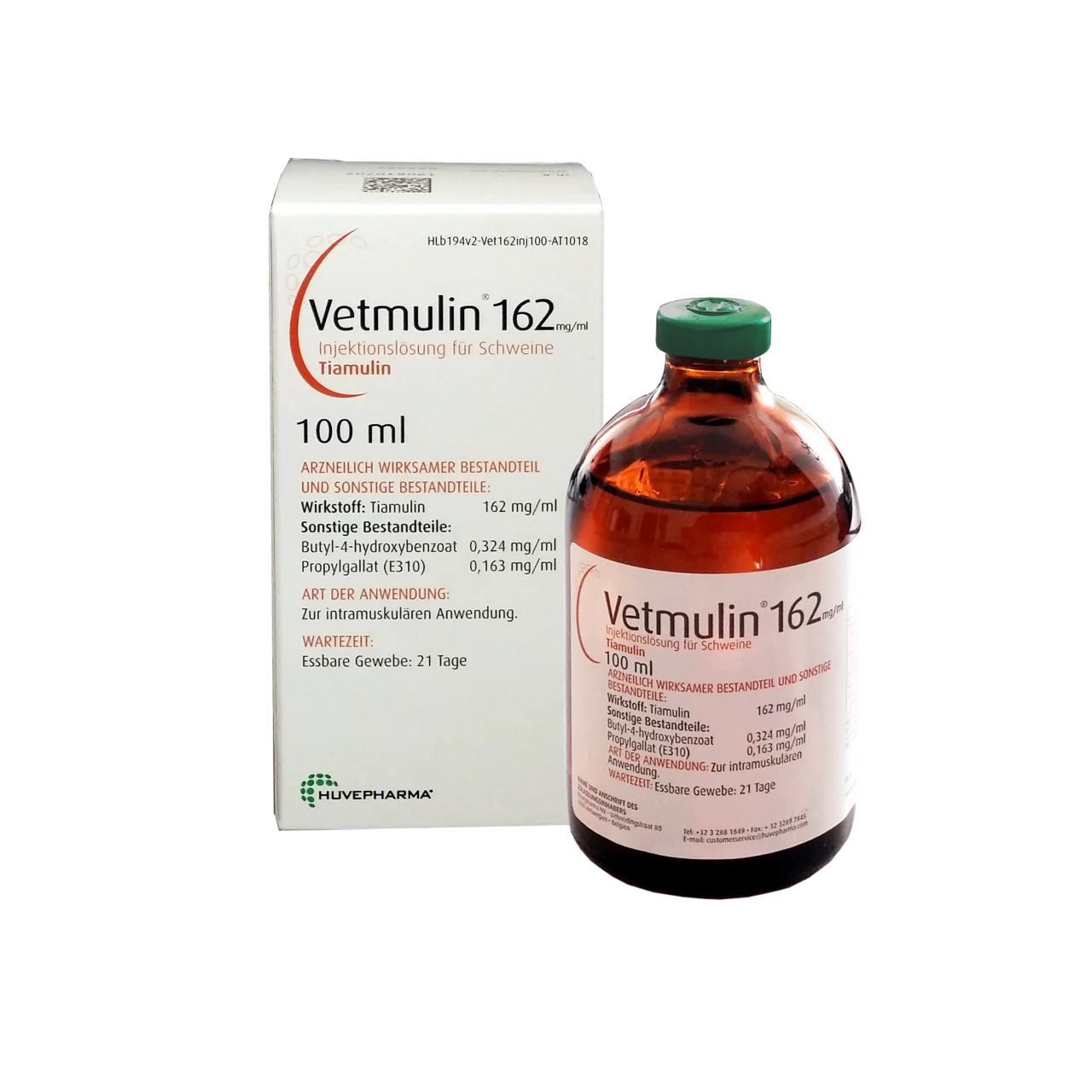 Vetmulin 162 mg/ml Tiamulin Injektionslösung für Schweine (100 ml ...