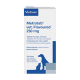 Metrotab vet. Flavoured 250 mg Metronidazol für Hund, Katze (100 Tabletten) MHD 30.09.2026