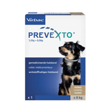 Prevexto 1,25 g + 0,56 g wirkstoffhaltiges Halsband für Hunde bis 8 kg